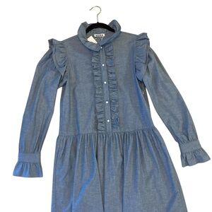 Batsheva  A-line Midi Dress with Bishop Sleeves